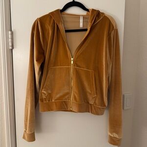 Fabletics gold velvet jacket